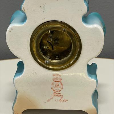 antique Ansonia Royal Bonn porcelain mantel clock