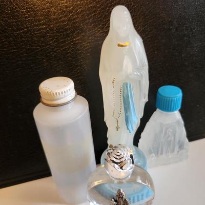 Sale Photo Thumbnail #389: This auction lot is for four Vessels of Holy Water.  These are as found in the estate.