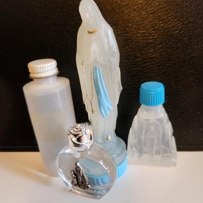 Sale Photo Thumbnail #387: This auction lot is for four Vessels of Holy Water.  These are as found in the estate.