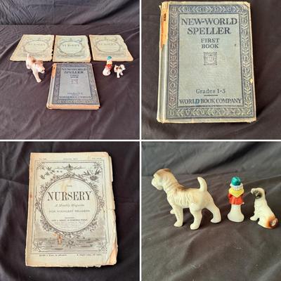 Antique Nursery Magazines & New World Speller Book (LR-MG)