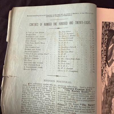 Antique Nursery Magazines & New World Speller Book (LR-MG)