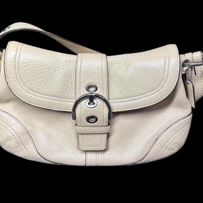 Sale Photo Thumbnail #882: Includes a Lulu Lemon crossbody wallet, a Coach bag, and a Dooney & Bourke bag. Total of three pieces. Age related wear. Measurement of largest: 13”. [CS]