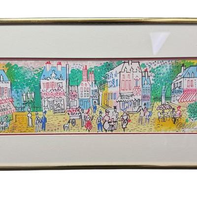 Sale Photo Thumbnail #898: Includes a signed and numbered Charles Gabriel lithograph, and a signed artist proof etching by Carol Collette. Total of two pieces. Measurement of largest: 16”L. [CS]