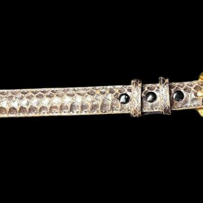 Sale Photo Thumbnail #903: Genuine snake skin with leather liner. Age related wear. [CS]