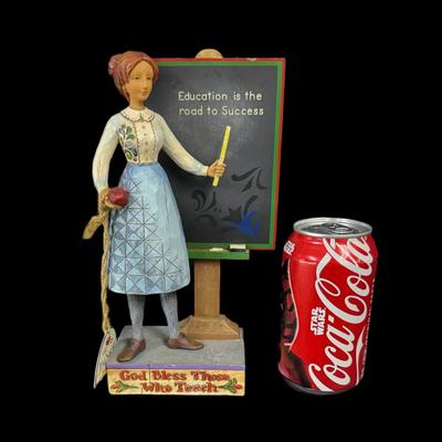 Sale Photo Thumbnail #908: Includes a Jim Beam crappie fish decanter, a cast iron mechanical horse bank, a Jim Shore Heartwood Creek statue, a Smithsonian Goebel tealight in the original box, and a Willow Tree Warm Embrace statue. Total of five pieces. Measurement of longest: 13”