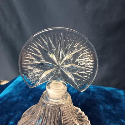 2 GLASS PERFUME BOTTLES