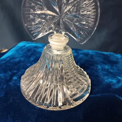 2 GLASS PERFUME BOTTLES