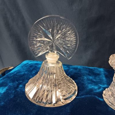 2 GLASS PERFUME BOTTLES