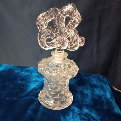 2 GLASS PERFUME BOTTLES