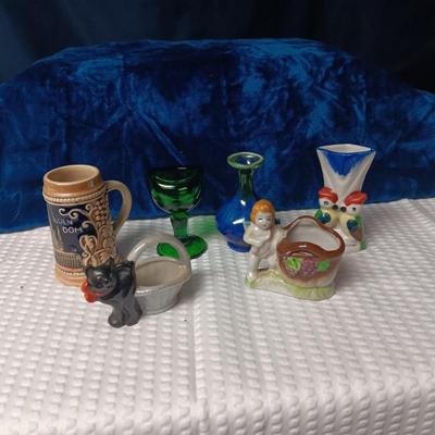 1917 JOHN BULL EYE WASH CUP, MINIATURE OCCUPIED JAPAN FIGURINES AND MORE