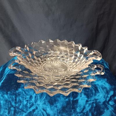 FOSTORIA FOOTED DISH, SERVING BOWL AND PLATTER