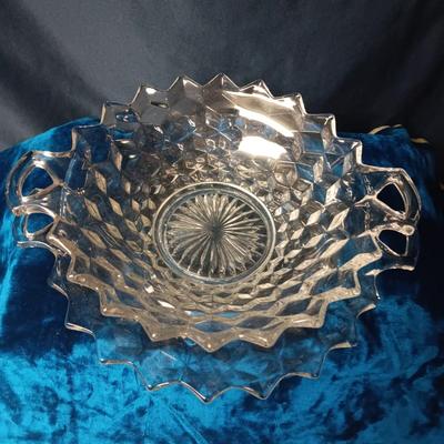 FOSTORIA FOOTED DISH, SERVING BOWL AND PLATTER
