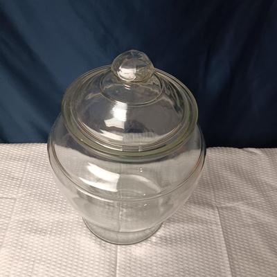 LARGE GLASS APOTHECARY CONTAINER