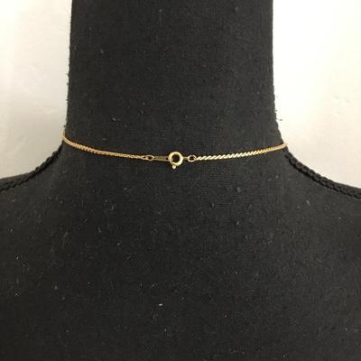 Vintage, gold, toned, metal, maple leaf pendant necklace