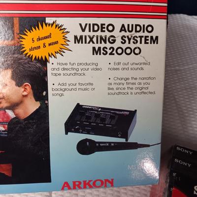 VINTAGE OMNITRAC VIDEO AUDIO MIXING SYSTEM MS2000 & UNOPENED CASSETTES