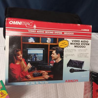 VINTAGE OMNITRAC VIDEO AUDIO MIXING SYSTEM MS2000 & UNOPENED CASSETTES