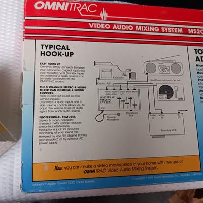 VINTAGE OMNITRAC VIDEO AUDIO MIXING SYSTEM MS2000 & UNOPENED CASSETTES