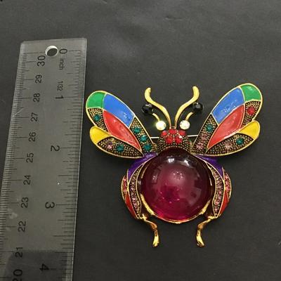 Beautiful large Statement bug brooch pin