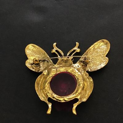 Beautiful large Statement bug brooch pin