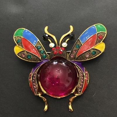 Beautiful large Statement bug brooch pin