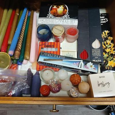 Large lot of candles & inscents - new and lightly used
