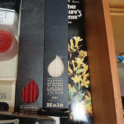 Large lot of candles & inscents - new and lightly used