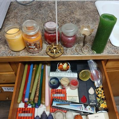 Large lot of candles & inscents - new and lightly used