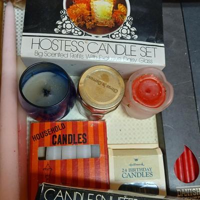 Large lot of candles & inscents - new and lightly used