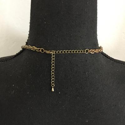 Vintage, gold, toned, Leaf statement necklace