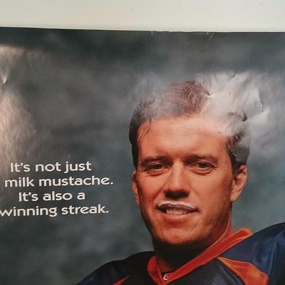 Eight Denver Broncos quarterback John Elway Posters - part of the iconic "Got Milk?" advertising campaign.