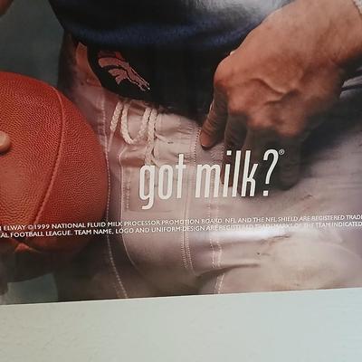 Eight Denver Broncos quarterback John Elway Posters - part of the iconic "Got Milk?" advertising campaign.