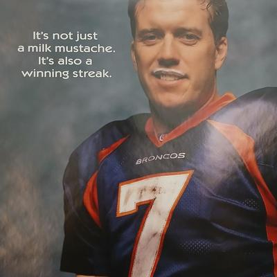 Eight Denver Broncos quarterback John Elway Posters - part of the iconic "Got Milk?" advertising campaign.