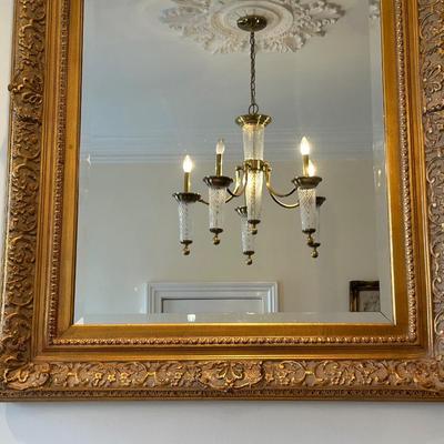 Large Ornate Wall Mirror – Gold Finish