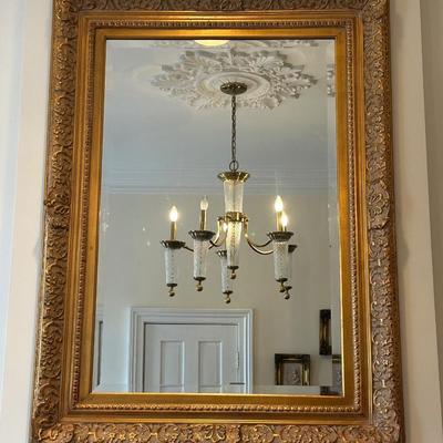 Large Ornate Wall Mirror – Gold Finish