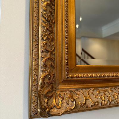 Large Ornate Wall Mirror – Gold Finish