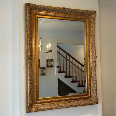 Large Ornate Wall Mirror – Gold Finish