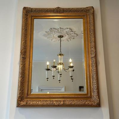 Large Ornate Wall Mirror – Gold Finish