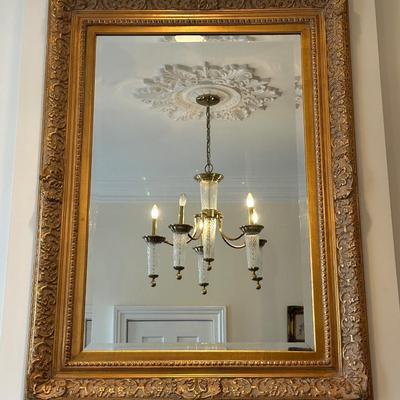 Large Ornate Wall Mirror – Gold Finish