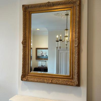 Large Ornate Wall Mirror – Gold Finish
