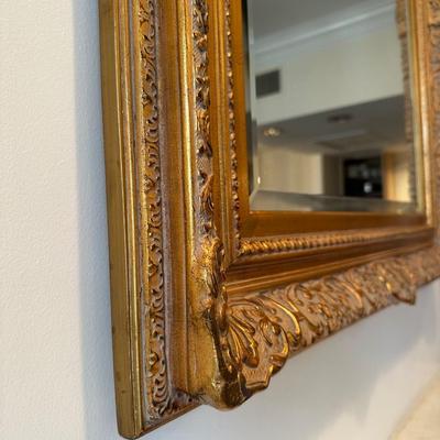 Large Ornate Wall Mirror – Gold Finish