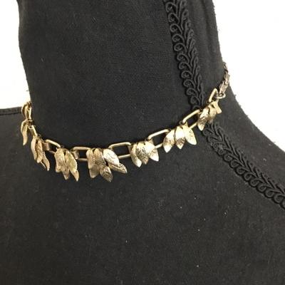 Vintage gold and silver, toned, choker necklace,