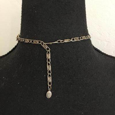 Vintage gold and silver, toned, choker necklace,