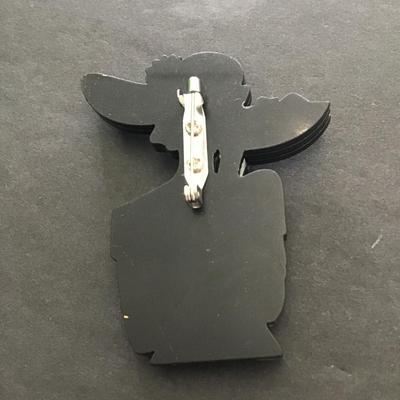 Beautiful acrylic lady brooch pin