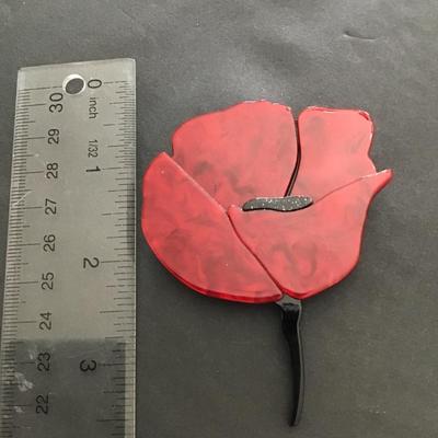 Beautiful acrylic rose brooch