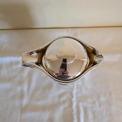 National stainless Japan flatware set - cream pitcher - candle sticks by Avon - and a beautiful metal covered butter dish