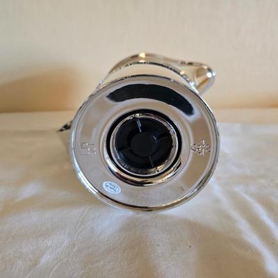 National stainless Japan flatware set - cream pitcher - candle sticks by Avon - and a beautiful metal covered butter dish