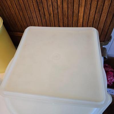 Vintage Tupperware brand containers- canisters - shredder with bowl - cake storage - and more