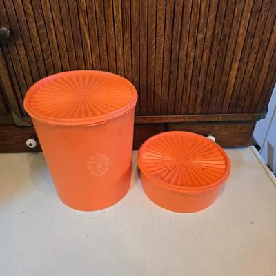 Vintage Tupperware brand containers- canisters - shredder with bowl - cake storage - and more