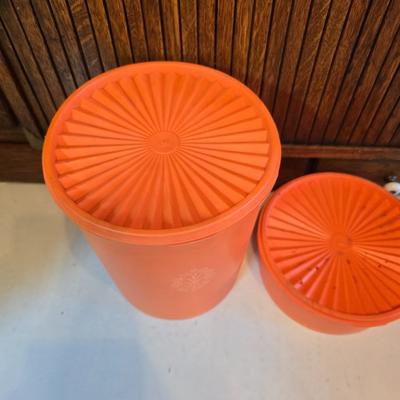 Vintage Tupperware brand containers- canisters - shredder with bowl - cake storage - and more