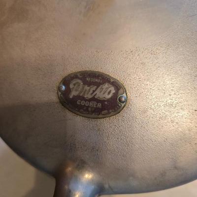 Two pressure cooker pots - as is for parts or repair - Presto meat cooker -